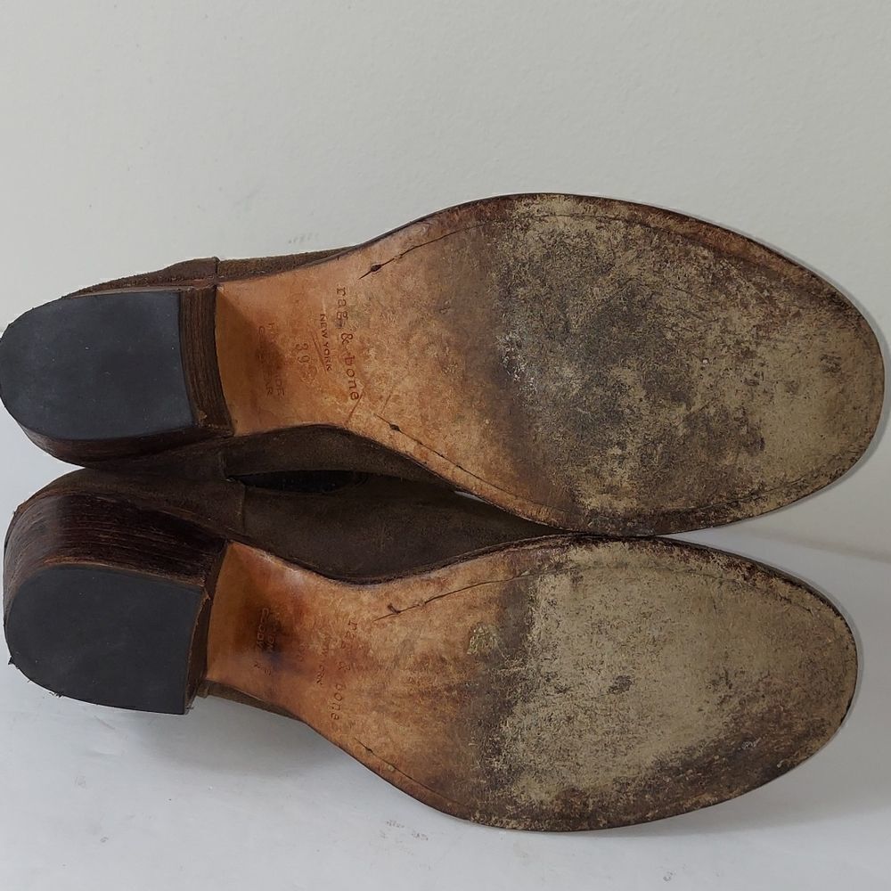 Rag & Bone Durham Brown Distressed Ankle Boots Sz 9 - Picture 7 of 12